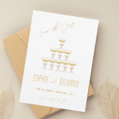 コケット リボン シャンパンタワー フォーンテイン ウェディング セーブザデート