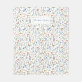 コケット・ワイルドフラワーの草原 オーダーメイド フリースブランケット