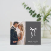 コケットBow Photo'結婚s Thank You ポストカード (スタンド正面)