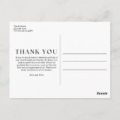 コケットBow Photo'結婚s Thank You ポストカード (裏面)