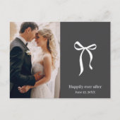 コケットBow Photo'結婚s Thank You ポストカード (正面)