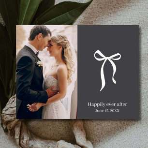 コケットBow Photo'結婚s Thank You ポストカード