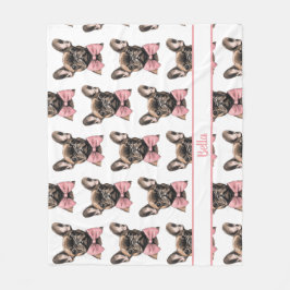 コケットFrenchie原価化可能な名前 フリースブランケット