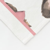 コケットFrenchie原価化可能な名前 フリースブランケット (角)