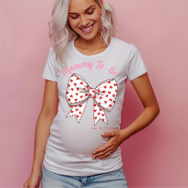 コケットSweetheart Bow Mommy to-be,妊娠 Tシャツ