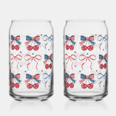 コケットUSAグラスセット、7月4日の女性への贈り物 ガラス缶 (正面)