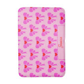 コケットy2kリボンパターンピンク名門私立校風の名 バスマット (正面縦)