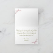 コケッフェミニントヴィンテージフローラ誕生日パーティー サンキューカード (内部)