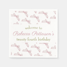 コケッフェミニントヴィンテージフローラ誕生日パーティー スタンダードカクテルナプキン