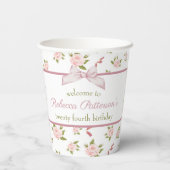 コケッフェミニントヴィンテージフローラ誕生日パーティー 紙コップ (裏面)