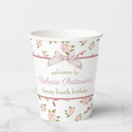 コケッフェミニントヴィンテージフローラ誕生日パーティー 紙コップ