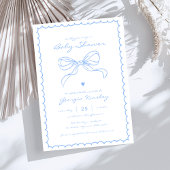 コケッフランスのト弓ウィムシーフレームボーイベビーシャワー 招待状