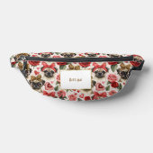 コケッモダントのパグ犬のパタパーソナライズされたーン ファニーパック (レイダウン)