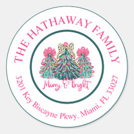 コケッ名門私立校風のトクリスマスツリー住所 シール