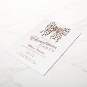 コケッ名門私立校風のトボウウィンタークリスマスライトパーティー 箔招待状 (回転した状態)