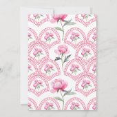 コケッ名門私立校風のト・グランミレアル・ガール・ベビーシャワー 招待状 (裏面)