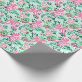 コケッ図解入りの、写真付きのト弓ミントモダンギフトラップ ラッピングペーパー (角)