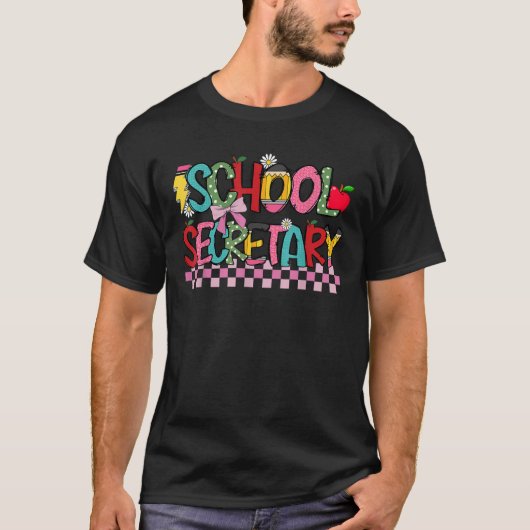 コケッ学長弓鉛筆可愛い学校S Tシャツ (正面)