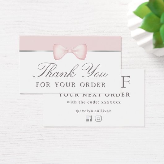 コケッ感謝していクピンクボウ割引カード (デスク)