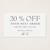 コケッ感謝していクピンクボウ割引カード (裏面)