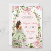 コケッ王室のトガーデンセージ赤面ピンクキンセアニェラ 招待状 (正面)