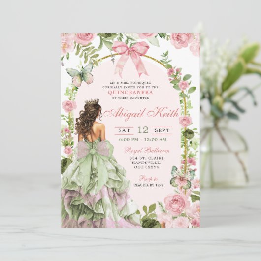 コケッ王室のトガーデンセージ赤面ピンクキンセアニェラ 招待状 (スタンド正面)