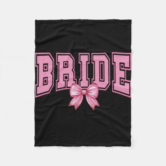 コケティッシュな花嫁の独身最後の夜 白 フリースブランケット (正面)