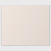 コケティッシュピンクボウキュートハートフェミニンキュート ラッピングペーパー (フラット)