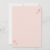 コケティピンクリボンガールズバースデーパーティー招待状 招待状 (裏面)