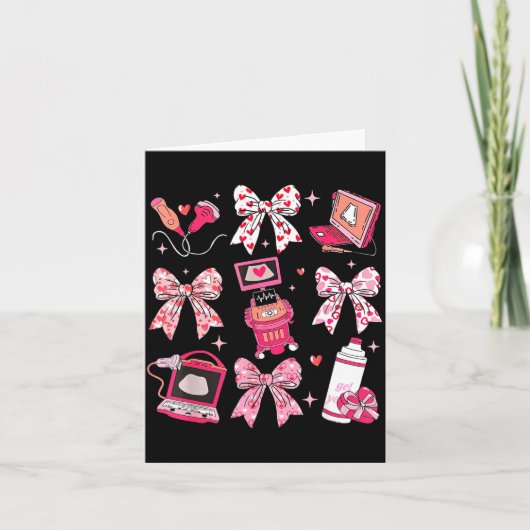 コケティー ボウ ソノグラファー バレンタイン 超音波技師 カード (正面)