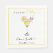 コケティー レモン カクテル ちょっぴり年上のお誕生日 スタンダードランチョンナプキン (正面)