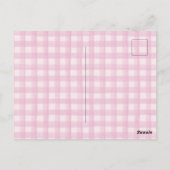 コケティ ピンクの弓のスイート16の誕生日パーティーの招待状 ポストカード (裏面)