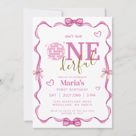 コケティ ボウ 彼女って ワンダフル バースデー 招待状 (正面)