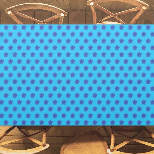 コケバラ花水色のシームレスパターン テーブルクロス