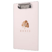 コケパーソナライズされたットクロワッサンピンクリボン クリップボード (左)