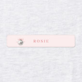 コケパーソナライズされたットディスコボールピンクリボン ラベル (デザイン1)