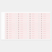 コケパーソナライズされたットディスコボールピンクリボン ラベル (シート)