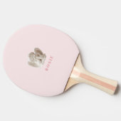 コケパーソナライズされたット眠る天使の彫刻 卓球ラケット (横)