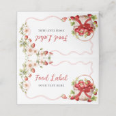 コケベリーインラブブライダルシャワー食品ラベル 予約カード (外部開封)