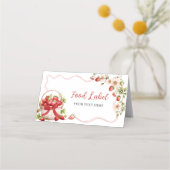 コケベリーインラブブライダルシャワー食品ラベル 予約カード (裏面)