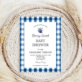 コケベリースイートブルーベリーベビーシャワー 招待状