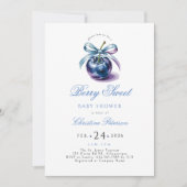 コケベリースイートブルーベリーベビーシャワー 招待状 (正面)