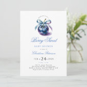 コケベリースイートブルーベリーベビーシャワー 招待状 (スタンド正面)