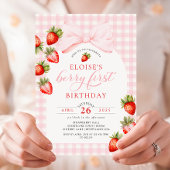 コケベリーファースト誕生日イチゴ 招待状