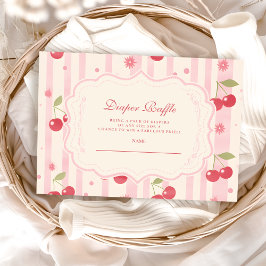 コケユニークットさくらんぼオントップベビーおむつラッフル エンクロージャーカード