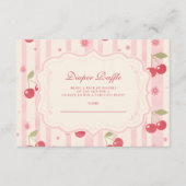 コケユニークットさくらんぼオントップベビーおむつラッフル エンクロージャーカード (正面)