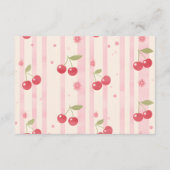 コケユニークットさくらんぼオントップベビーおむつラッフル エンクロージャーカード (裏面)