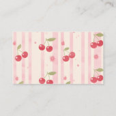 コケユニークットさくらんぼオントップベビーシャワーレジストリ エンクロージャーカード (裏面)