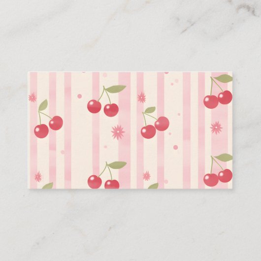 コケユニークットさくらんぼオントップベビーシャワーレジストリ エンクロージャーカード (裏面)