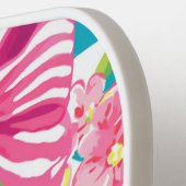 コケ名門私立校風のットピンク弓モノグラム ピックルボールラケット (左詳細)